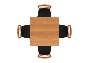 Sarah 36in Square Fixed Top Table