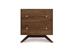 Astrid 2 Drawer in Walnut and Dark Chocolate