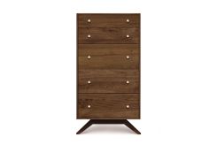 Astrid 5 Drawer in Walnut and Dark Chocolate