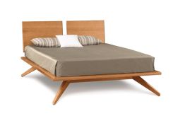 Astrid Bed with 2 Adjustable Headboard Panels in Cherry