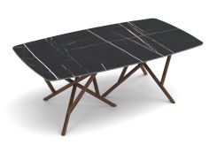 Baton Boat Shaped Sintered Stone Top Tables