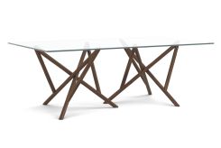 Baton Rectangular Glass Top Tables