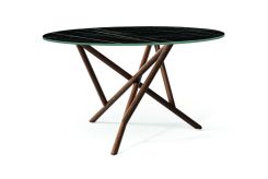 Baton Round Sintered Stone Top Tables