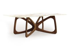 Butterfly Sintered Stone Rectangular Top Table 