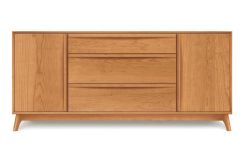 Catalina 1 door on either side of 3 drawers Buffet in Cherry