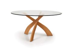 Entwine Glass Top Dining Tables in Cherry
