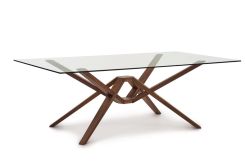 Exeter Glass Top Tables in Walnut