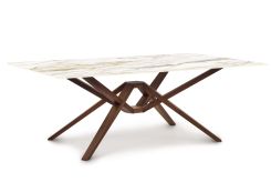 Exeter Rectangular Sintered Stone Top Tables in Walnut