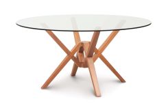 Exeter Round Glass Top Tables in Cherry