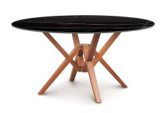 Exeter Round Sintered Stone Top Tables in Cherry