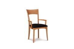 Ingrid Armchair with Upholstered Seat in Cherry