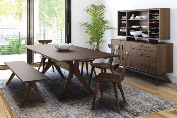 Audrey Extension Tables with easystow extension and leaf storage in Walnut