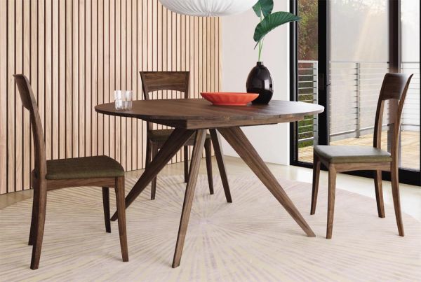 Catalina Square Extension Table with easystow extension and leaf storage in Walnut