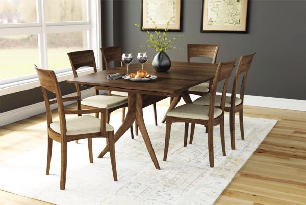 Ingrid Armchair with upholstered seat in walnut