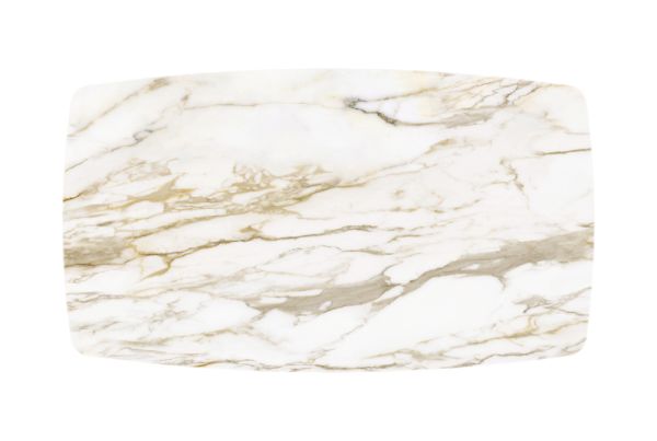 Butterfly Sintered Stone Boat Shaped Table 