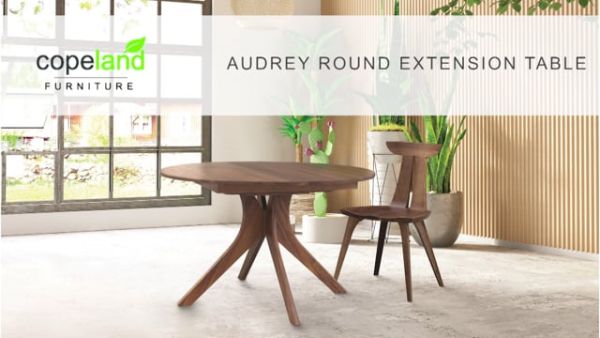 Audrey Round Extension Table in Walnut