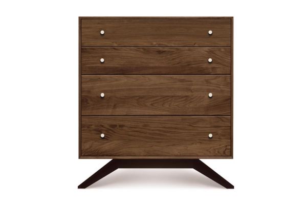 Astrid 4 Drawer in Walnut and Dark Chocolate