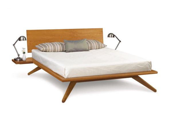 Astrid Bed with 1 Adjustable Headboard Panel in Cherry