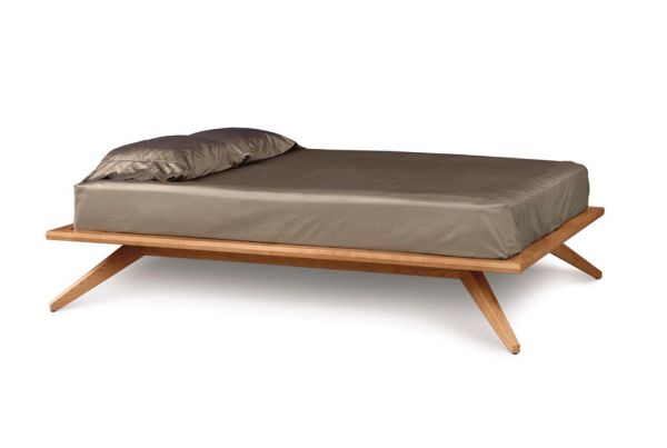 Astrid Bed without Headboard Panels in Cherry