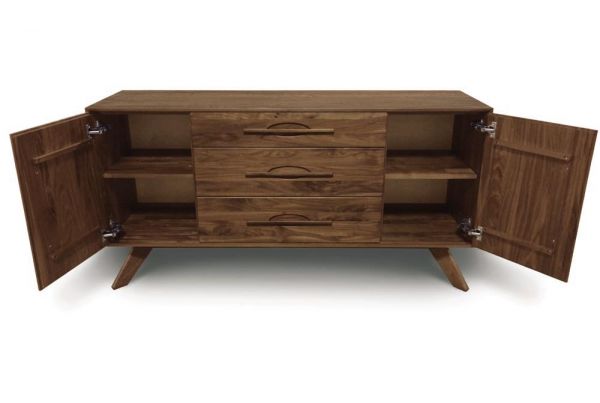 Audrey 1 door on either side of 3 drawers Buffet in Walnut