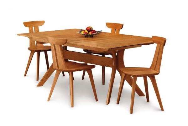 Audrey Extension Tables with easystow extension and leaf storage in Cherry