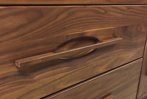 Audrey 3 drawers on left, 2 doors on right Buffet in Walnut