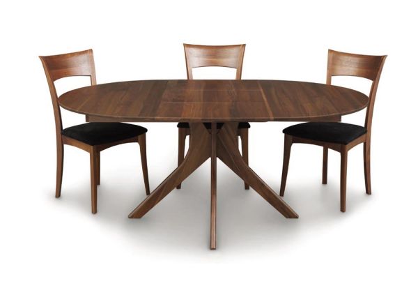 Audrey Round Extension Table in Walnut