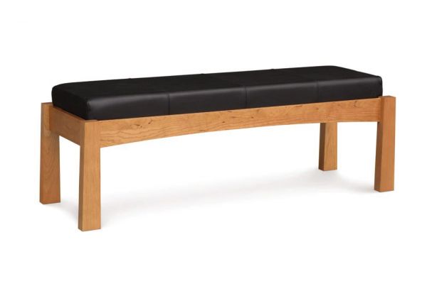 Upholstered Bench in Cherry