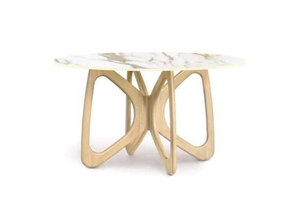 Butterfly Round Sintered Stone Table 