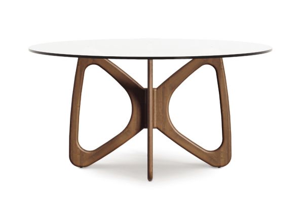 Butterfly Round Glass Top Table