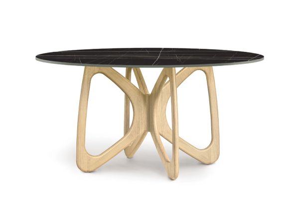 Butterfly Round Sintered Stone Table 