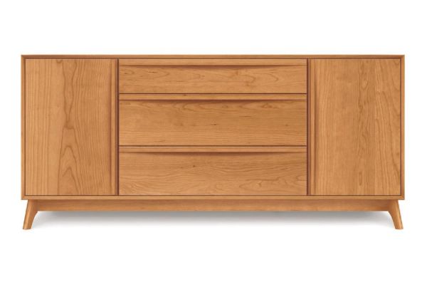 Catalina 1 door on either side of 3 drawers Buffet in Cherry