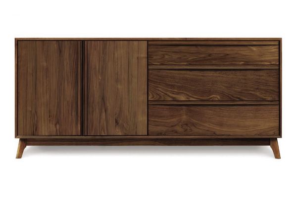 Catalina 3 drawers on right, 2 doors on left Buffet in Walnut