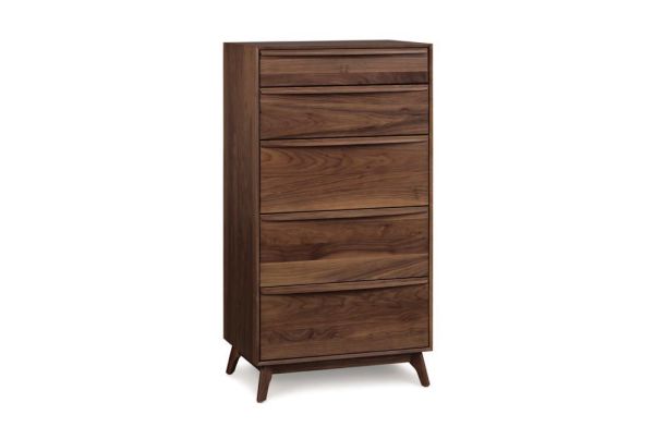 Catalina 5 Drawer Narrow in Walnut