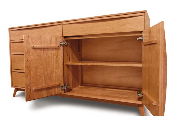 Catalina 1 door on either side of 3 drawers Buffet in Cherry