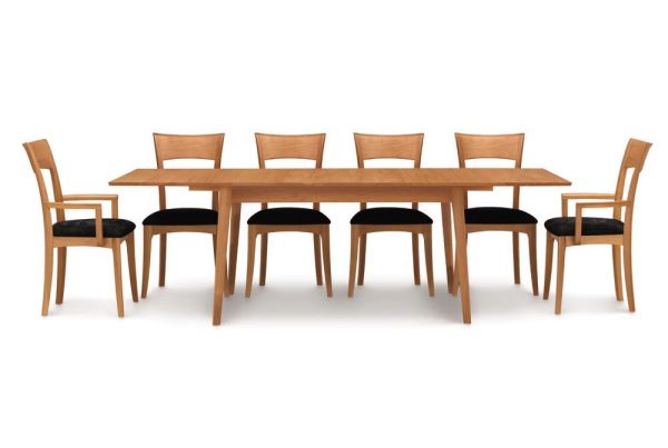 Catalina Four Leg Extension Tables with easystow extension and leaf storage in Cherry
