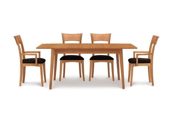Catalina Four Leg Extension Tables with easystow extension and leaf storage in Cherry