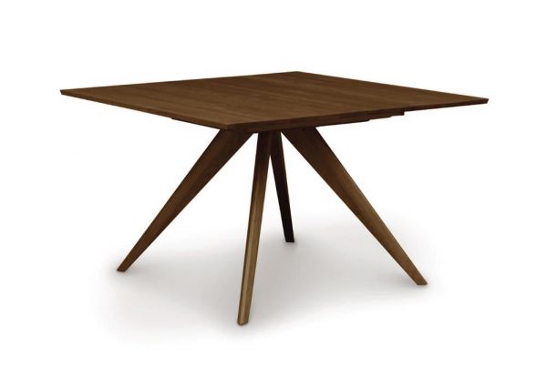 Catalina Square Extension Table with easystow extension and leaf storage in Walnut