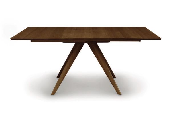 Catalina Square Extension Table with easystow extension and leaf storage in Walnut