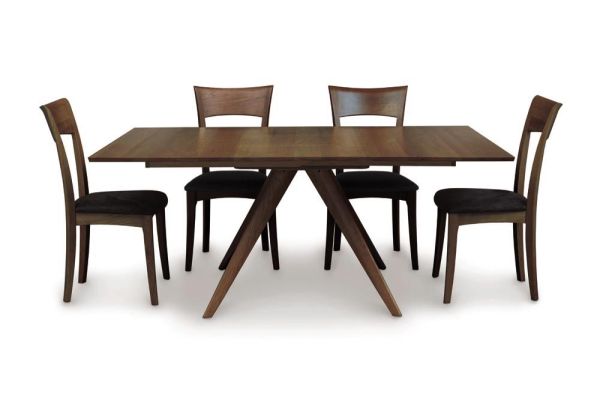 Catalina Square Extension Table with easystow extension and leaf storage in Walnut