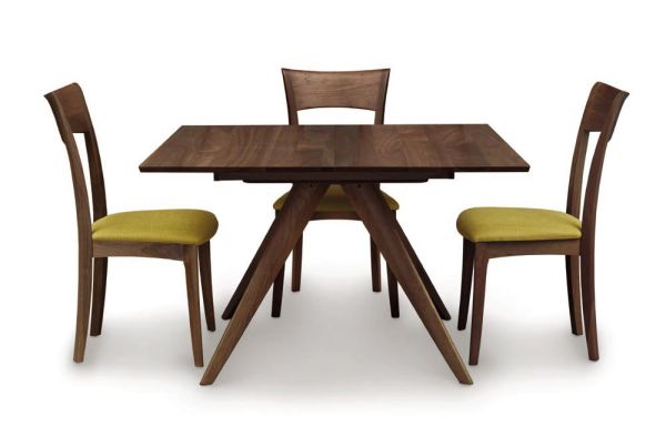 Catalina Square Extension Table with easystow extension and leaf storage in Walnut