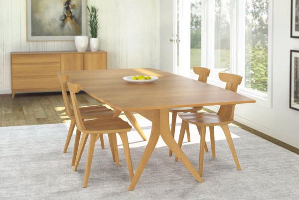Catalina Trestle Extension Tables with easystow extension and leaf storage in Cherry