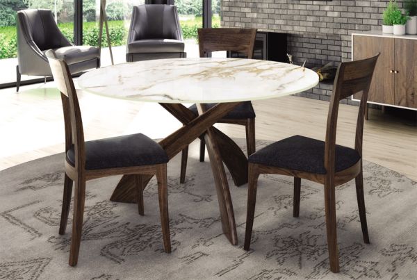 Entwine Sintered Stone Top Dining Tables in Walnut