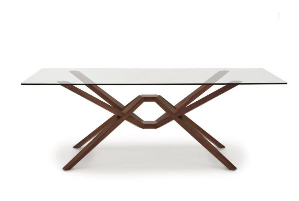 Exeter Glass Top Tables in Walnut