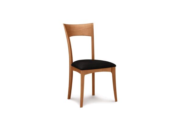 Ingrid Sidechair with Upholstered Seat in Cherry