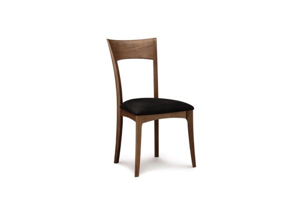 Ingrid Sidechair with Upholstered Seat in Walnut