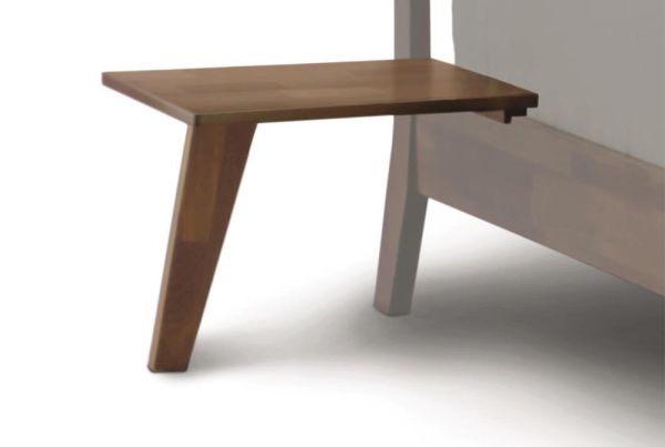 Linn Shelf Nightstand in Saddle Cherry left and right 