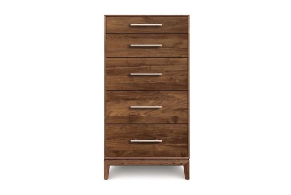 Mansfield 5 Drawer Narrow in Walnut