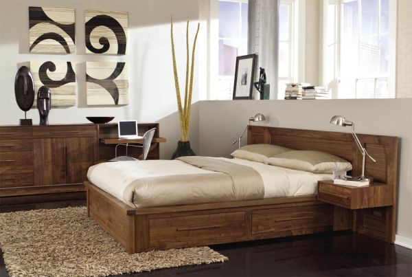Moduluxe Storage Bed with Veneer Headboard