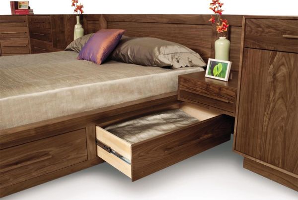 Moduluxe Storage Bed with Veneer Headboard